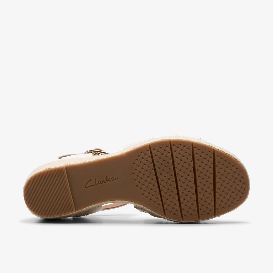 Women's Sabina Strap Cream Leather Wedges - Image 3