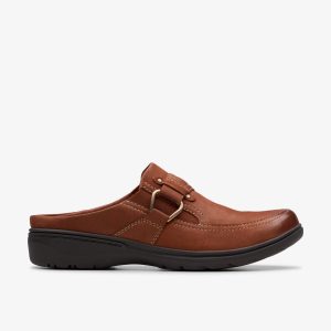 Womens Carleigh Viola British Tan Nubuck Clogs & Mules