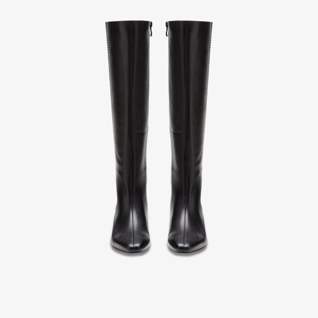 Womens Edina Tall Black Leather Knee High Boots US - Image 6