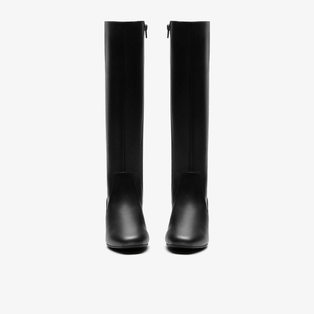 Womens Iridessa Glow Black Leather Knee High Boots - Image 6