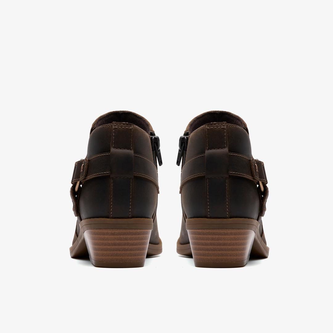 Womens Danyelle Gema Taupe Oily Leather Ankle Boots - Image 6