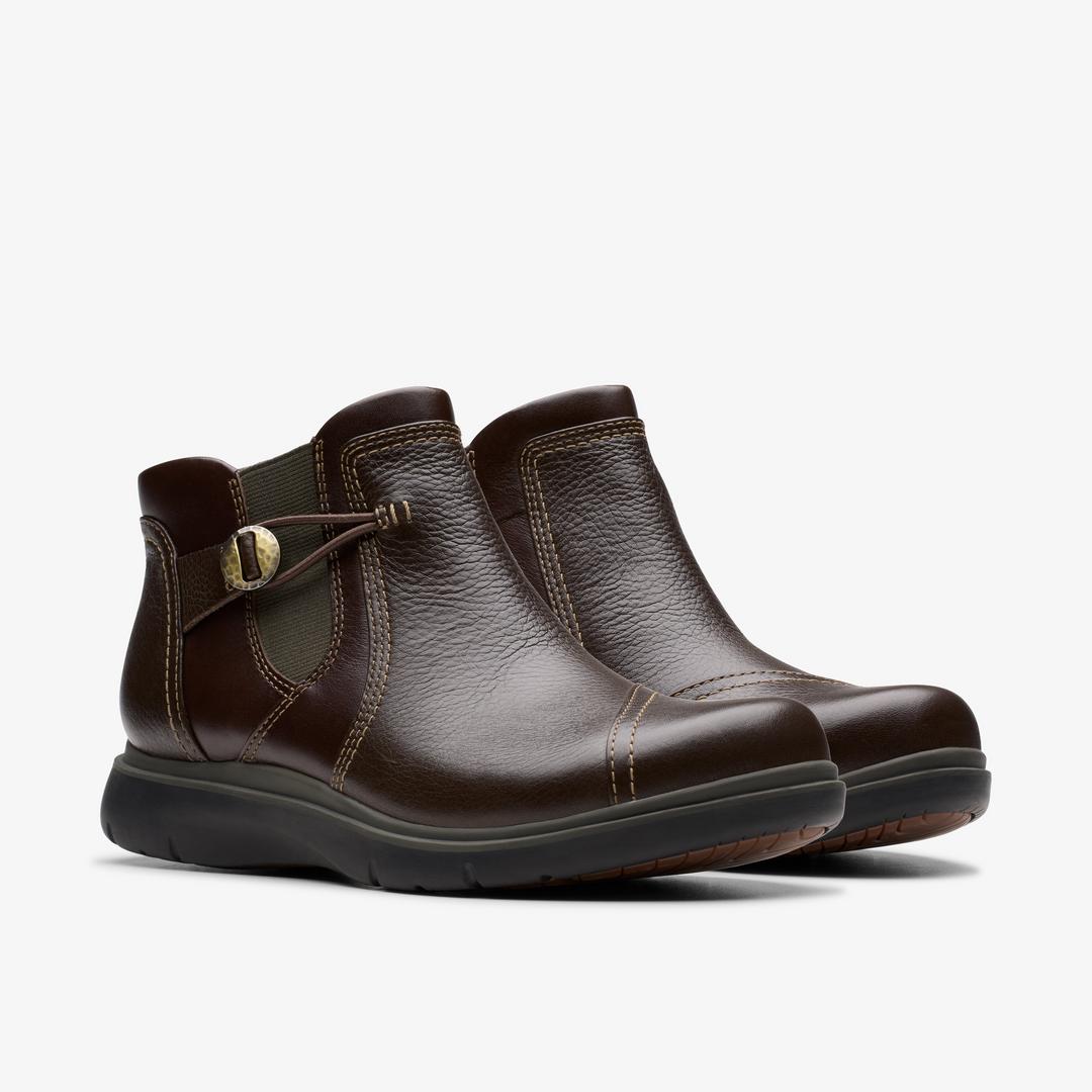 Womens Certina Joy Dark Brown Leather Ankle Boots - Image 4