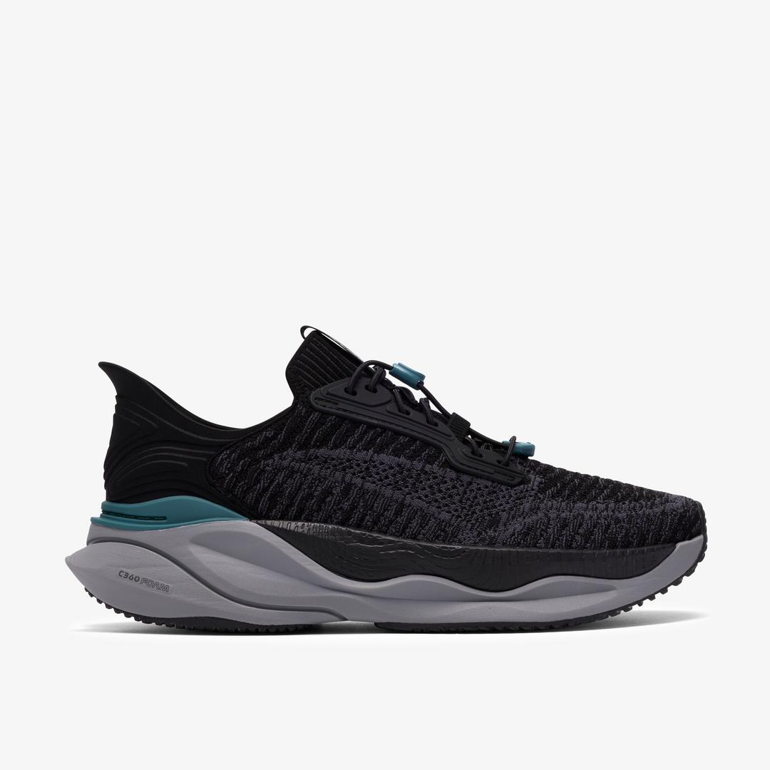 Mens Pace Rise Black Combination Sneaker