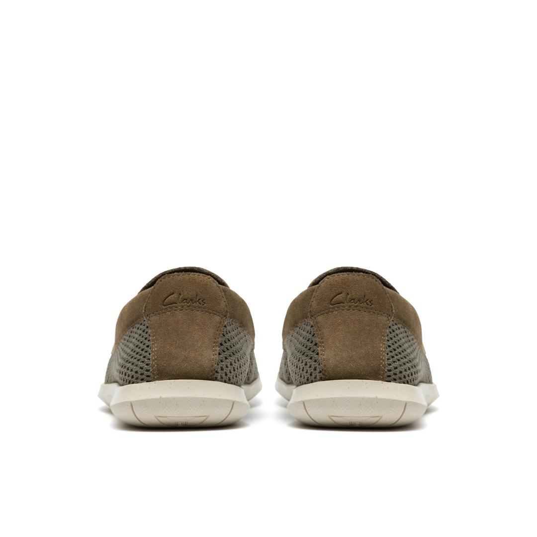 Mens Flexway Step Olive Knit Slip Ons - Image 5