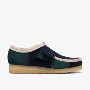 Mens Wallabee Blue/Green Stripe