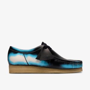 Mens Wallabee Black Brush Off Wallabees