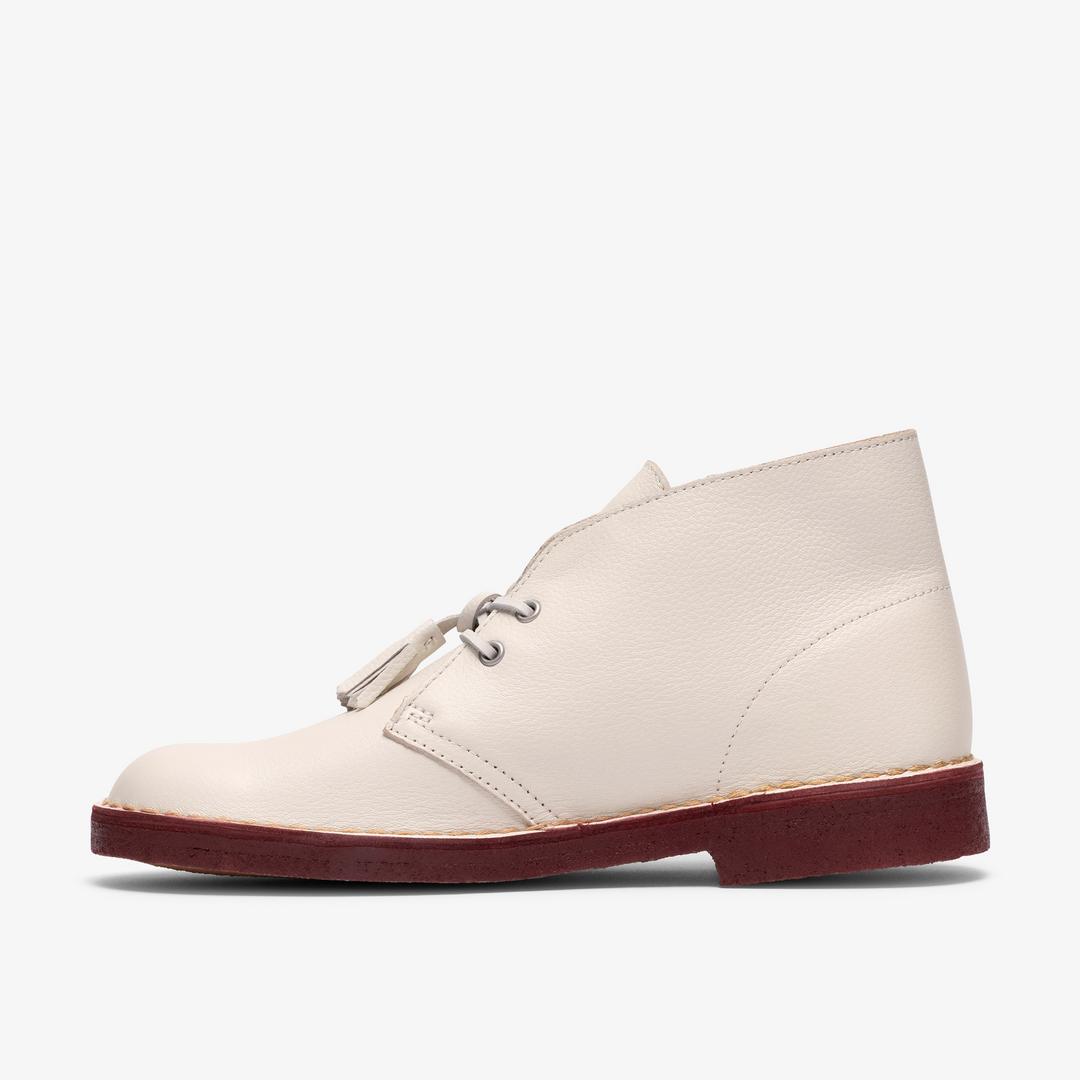 Mens Desert Boot White Leather Desert Boot - Image 2