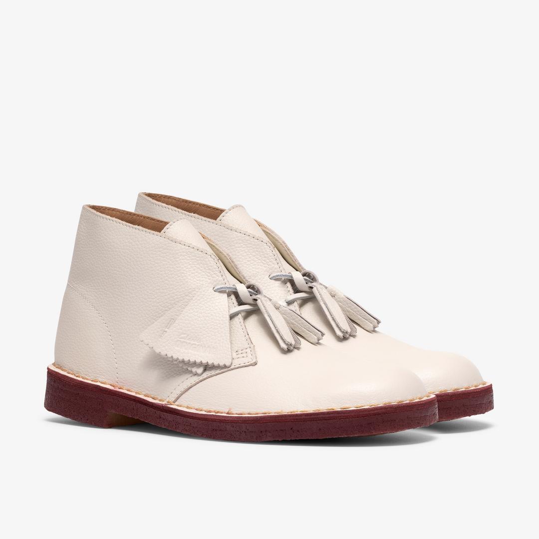 Mens Desert Boot White Leather Desert Boot - Image 4
