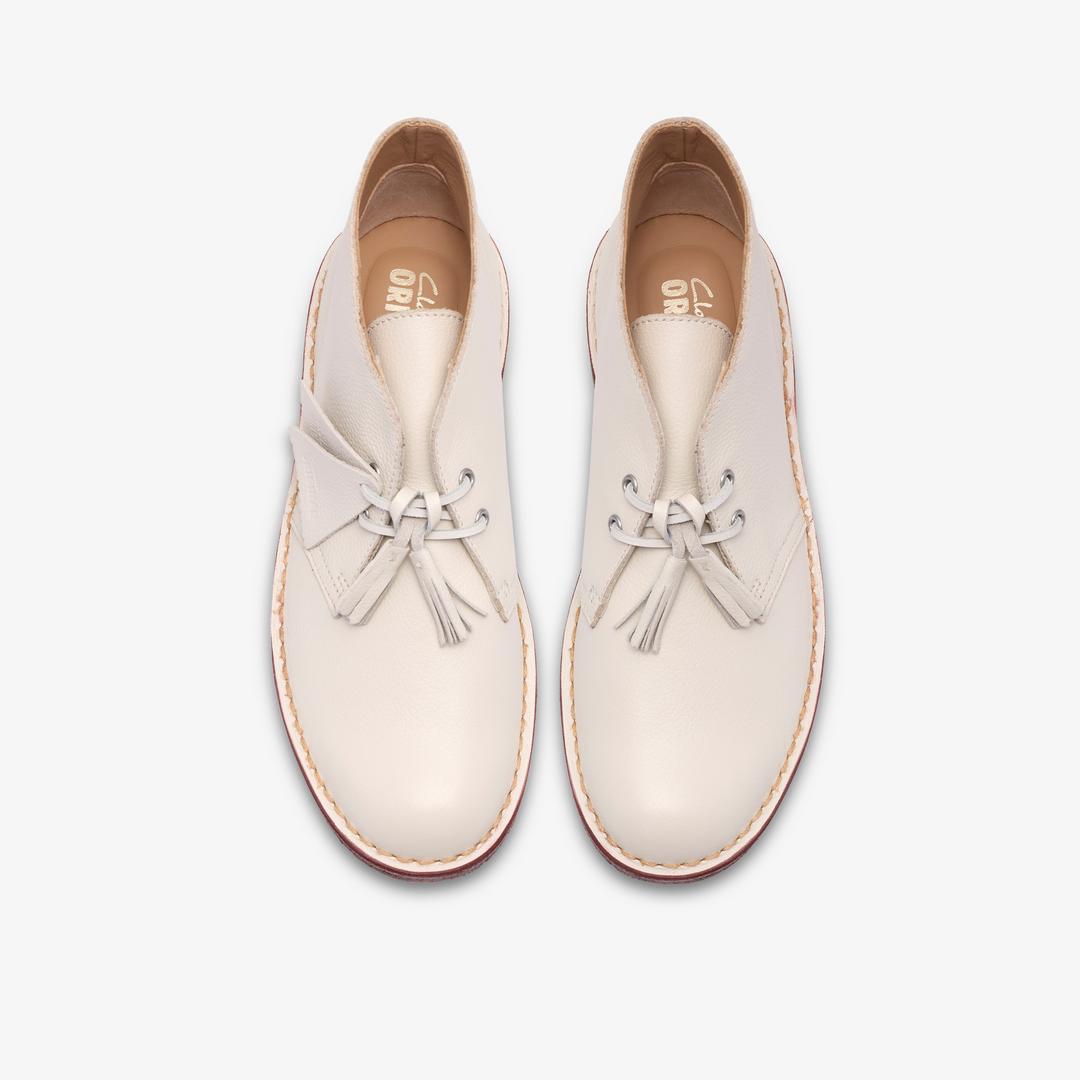 Mens Desert Boot White Leather Desert Boot - Image 6