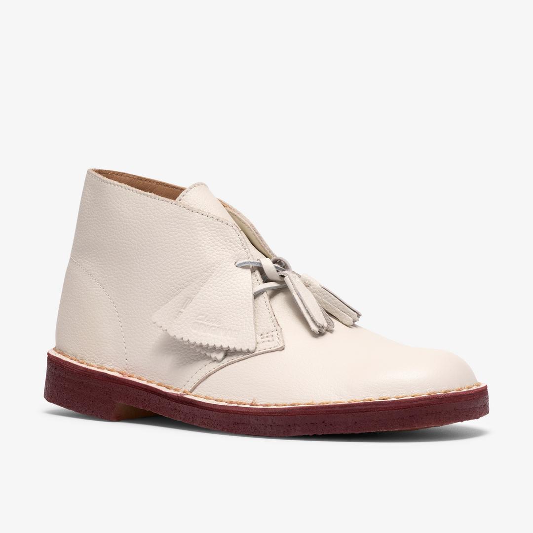 Mens Desert Boot White Leather Desert Boot - Image 7