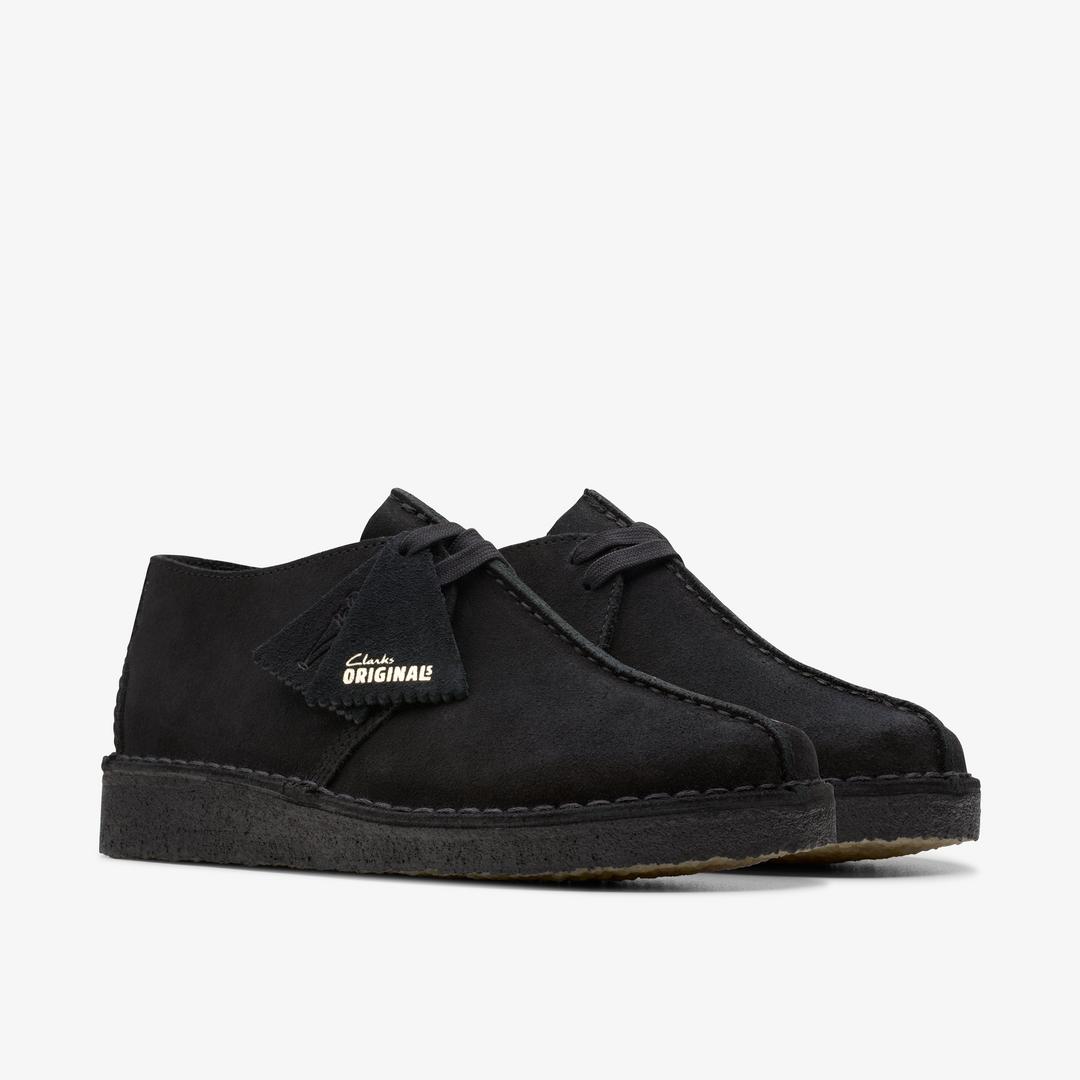 Mens Desert Trek Black Suede Shoes US - Image 5