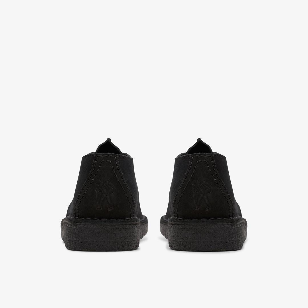 Mens Desert Trek Black Suede Shoes US - Image 6
