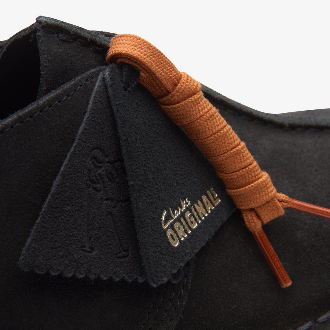 Mens Desert Trek Black Suede Shoes US - Image 8