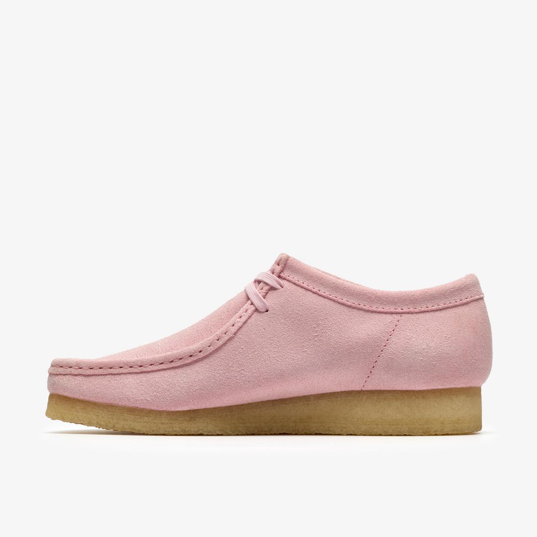 Mens Wallabee Light Pink Suede Wallabees - Image 2