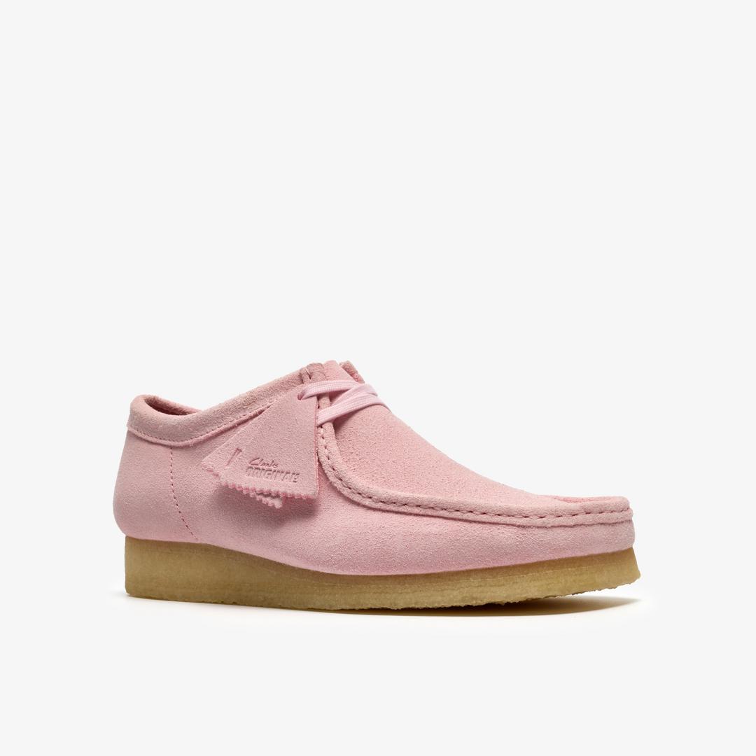 Mens Wallabee Light Pink Suede Wallabees - Image 7