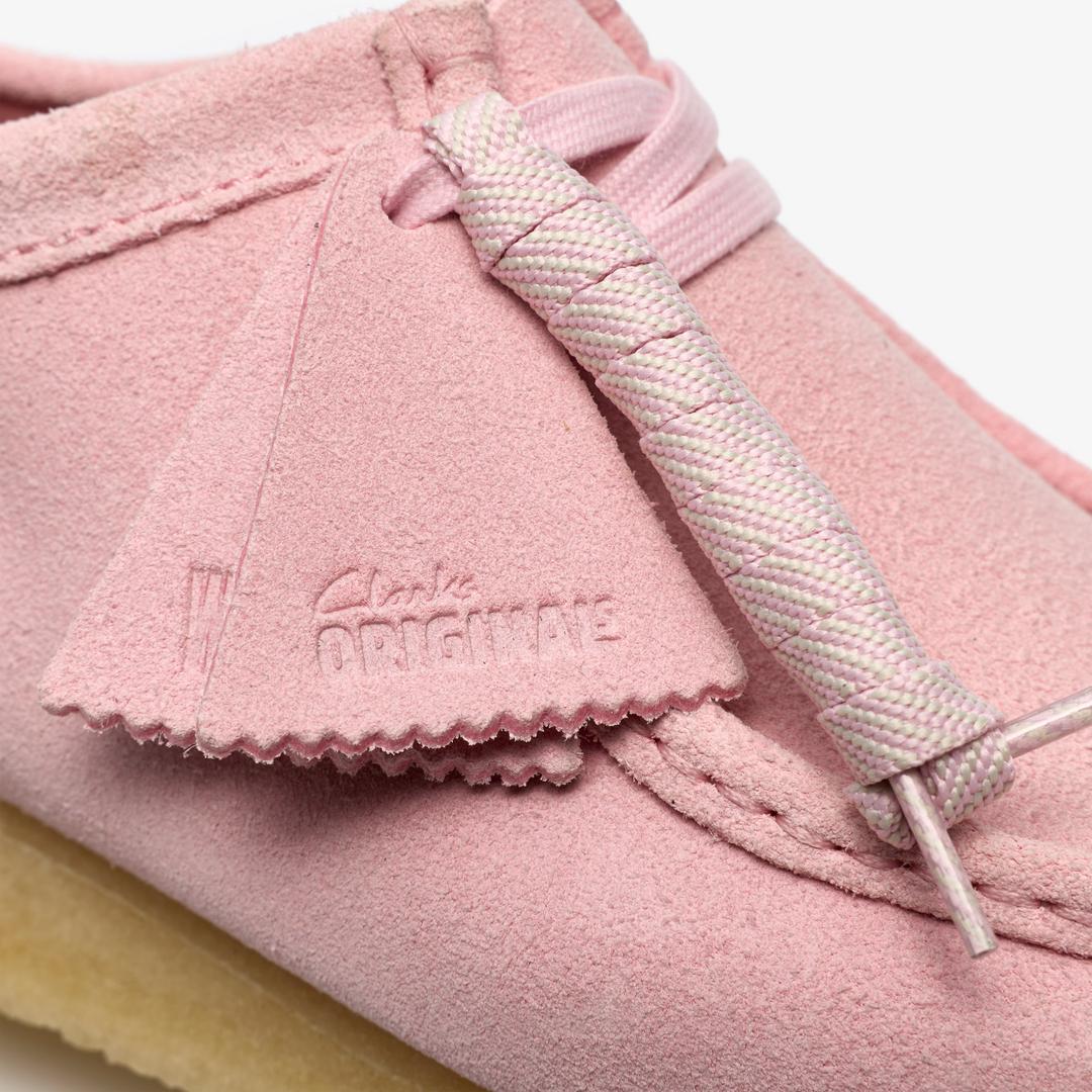 Mens Wallabee Light Pink Suede Wallabees - Image 8
