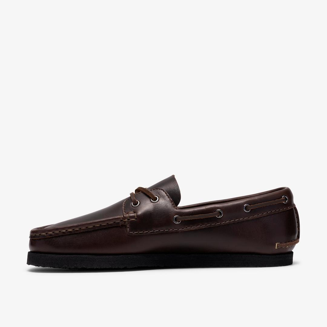 Mens Godney Boat Brown Leather Boat Shoes - Image 2