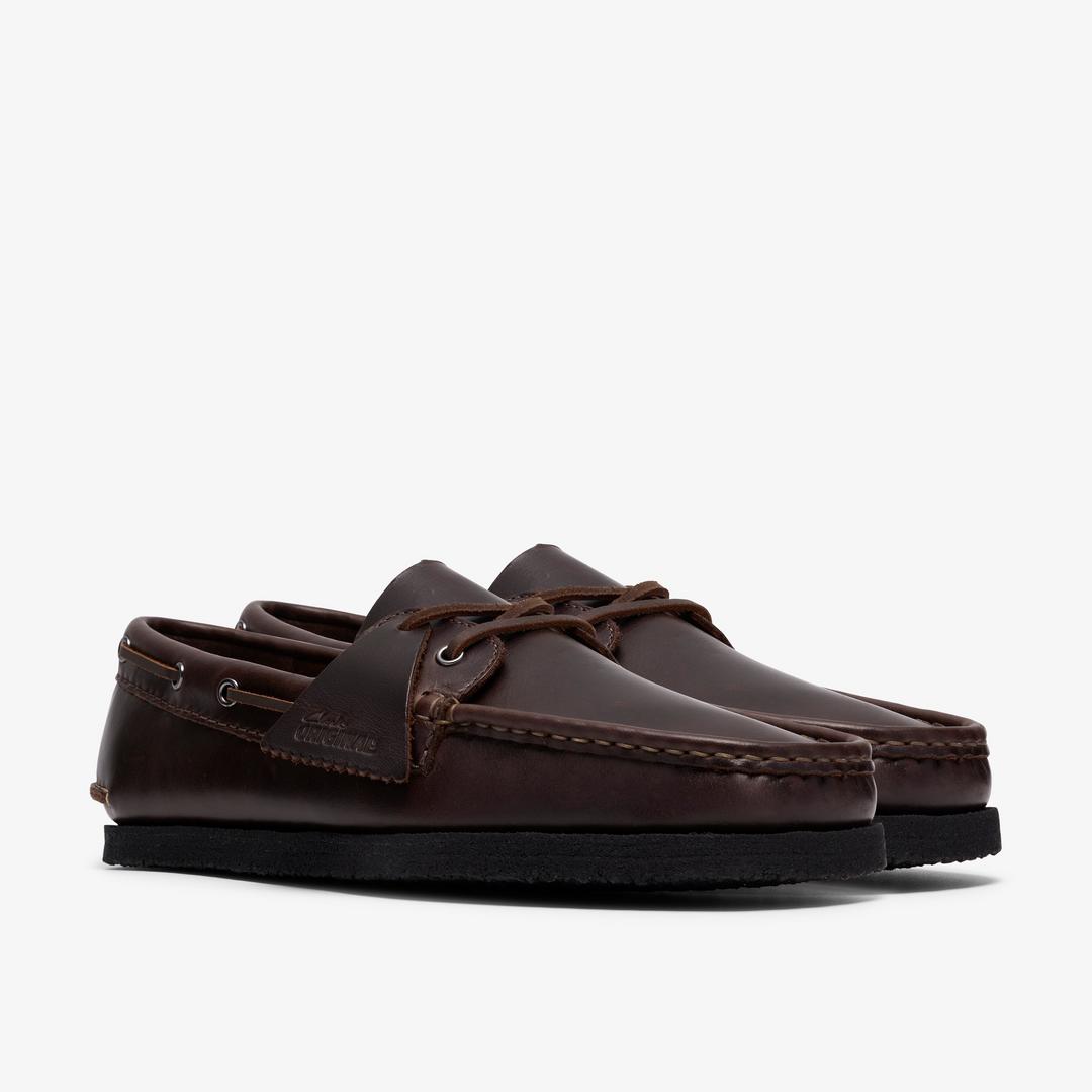 Mens Godney Boat Brown Leather Boat Shoes - Image 4