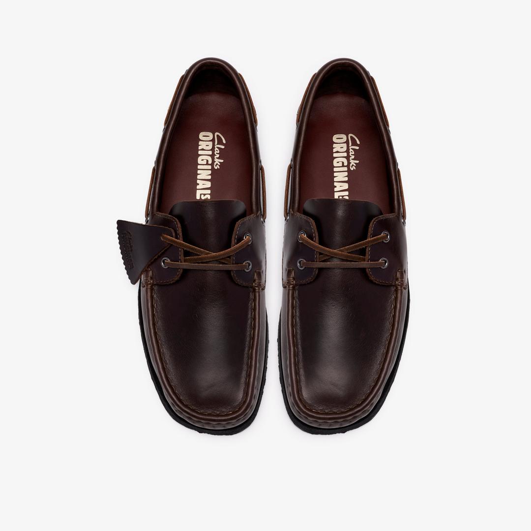 Mens Godney Boat Brown Leather Boat Shoes - Image 6