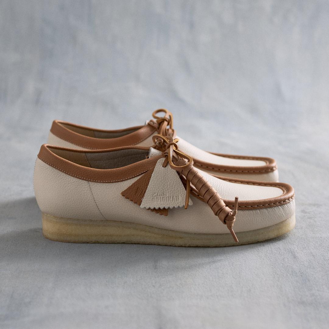 Mens Wallabee White Combination Leather - Image 2