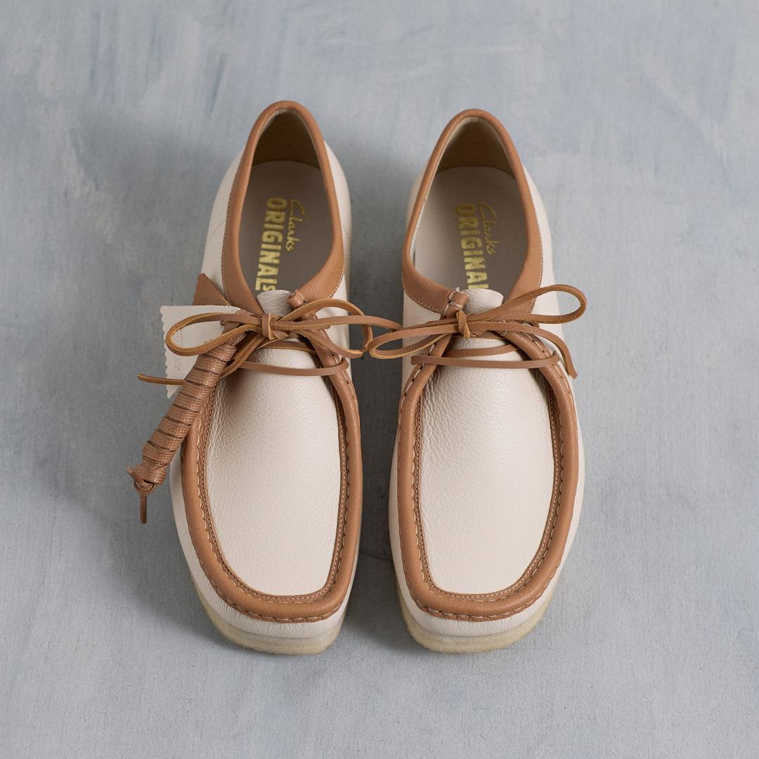 Mens Wallabee White Combination Leather - Image 3