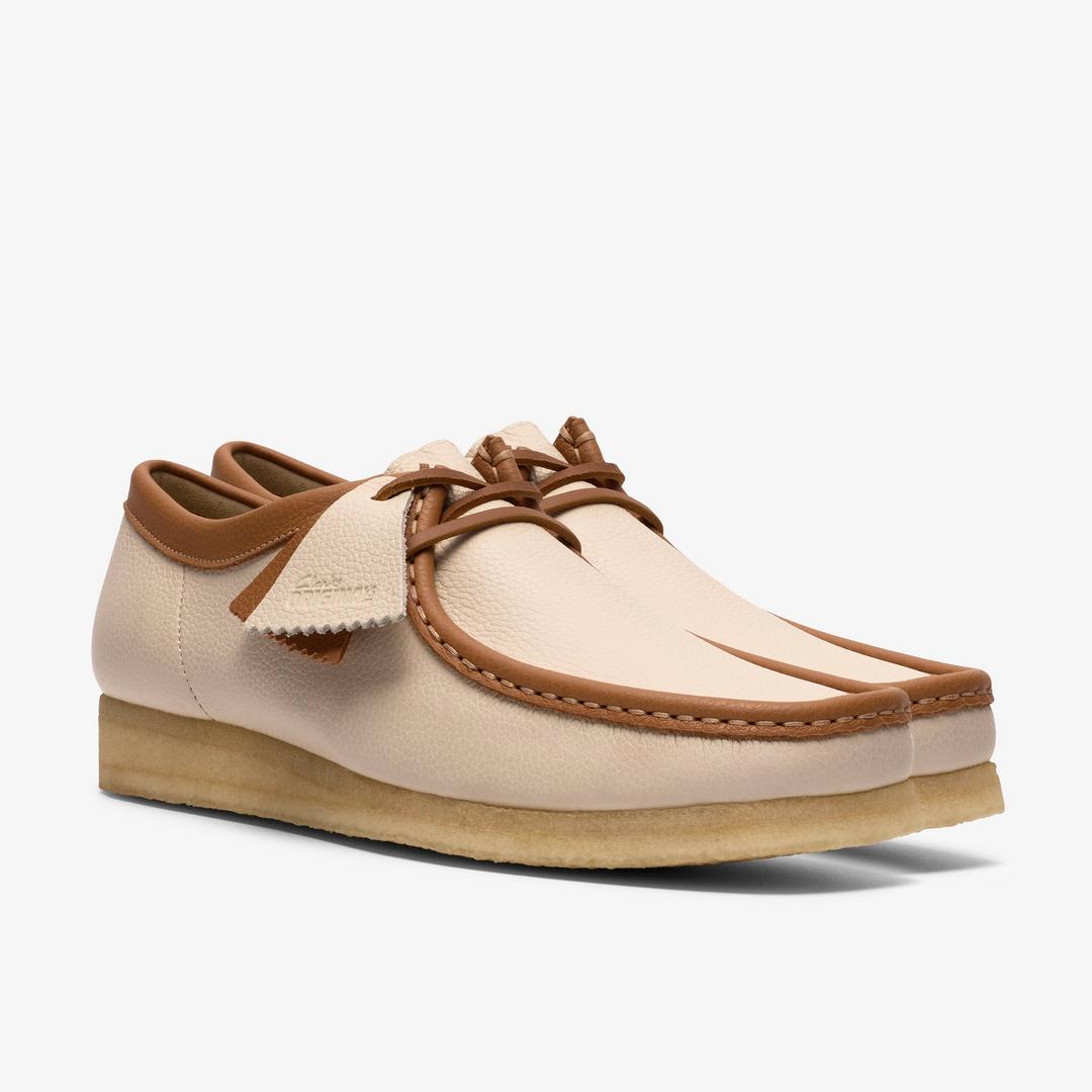 Mens Wallabee White Combination Leather - Image 6
