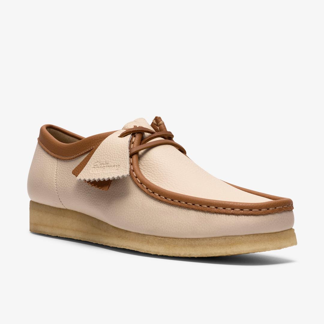 Mens Wallabee White Combination Leather - Image 8