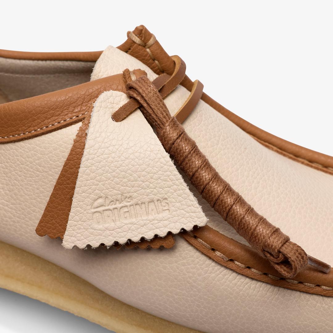 Mens Wallabee White Combination Leather - Image 9