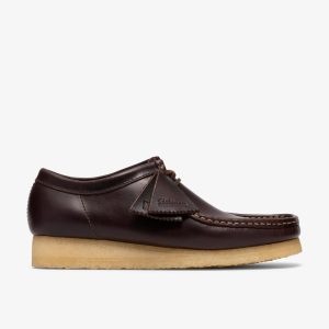Mens Wallabee Dark Brown Leather Wallabees
