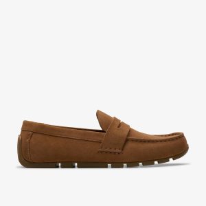 MENS Corsley Bar Cola Suede Loafers