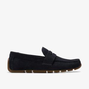 Men's Corsley Bar Navy Suede Loafers