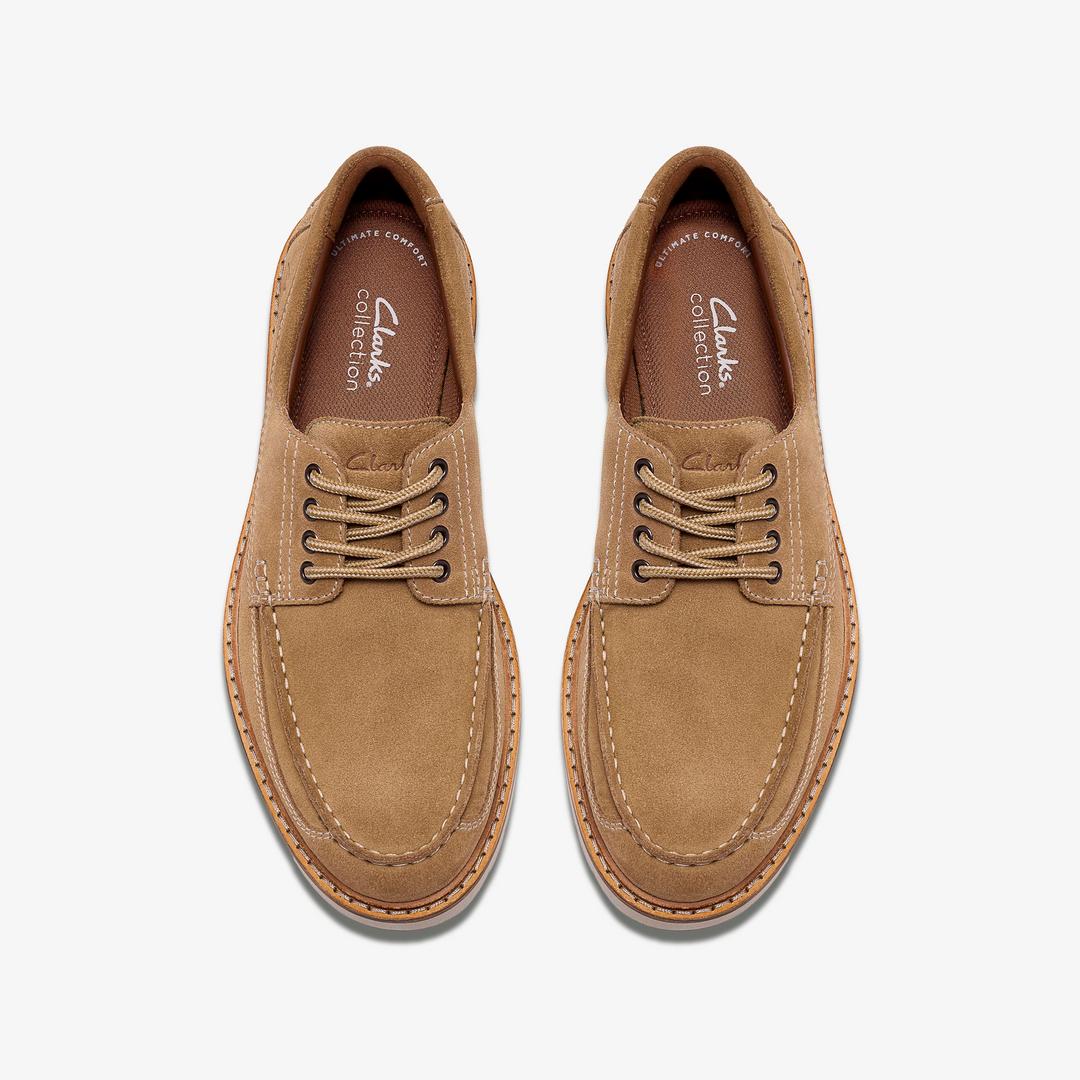 Mens Weltridge Moc Sand Suede Boat Shoe - Image 6