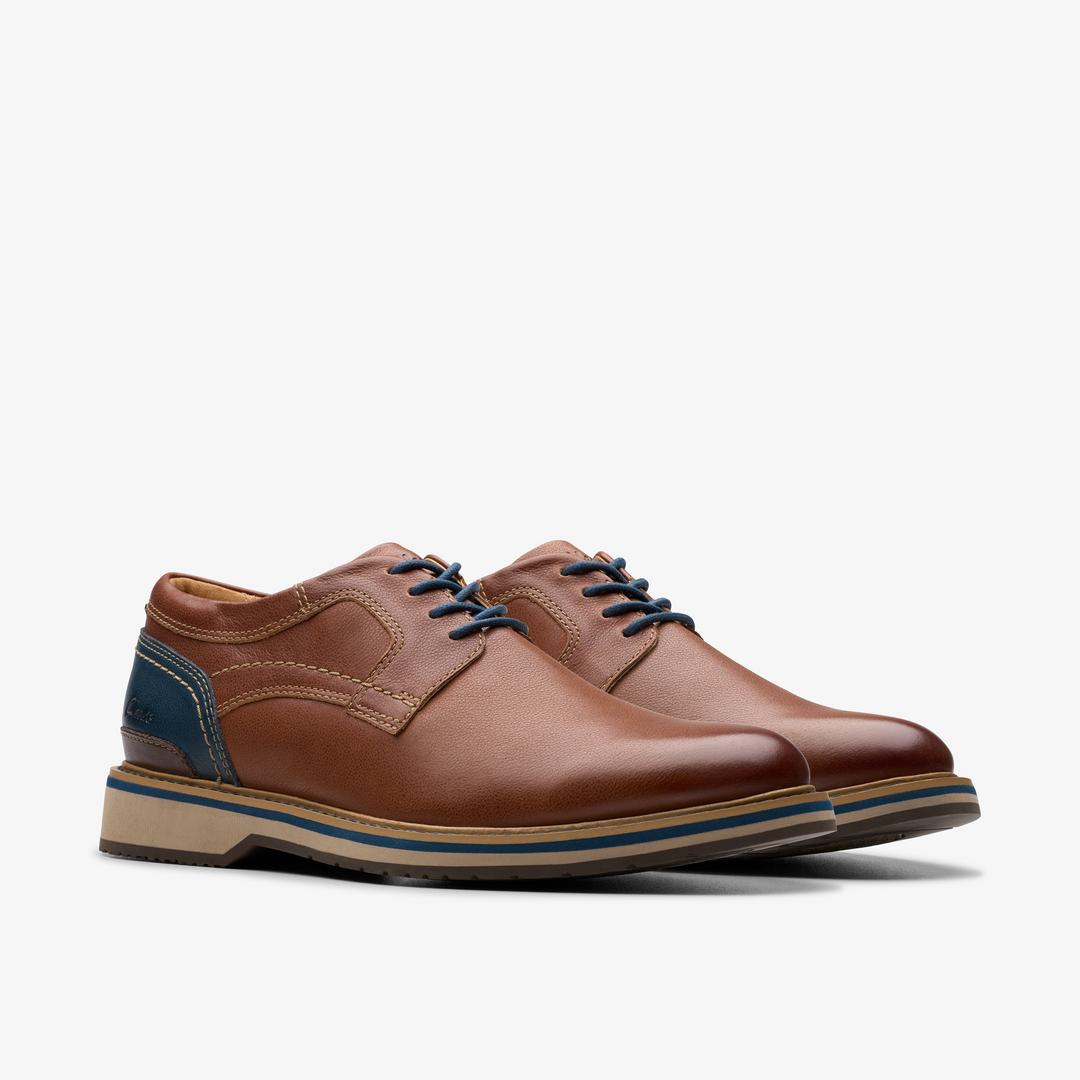 Men's Monahan Plain Tan Leather Oxford Shoes| Clarks - Image 5