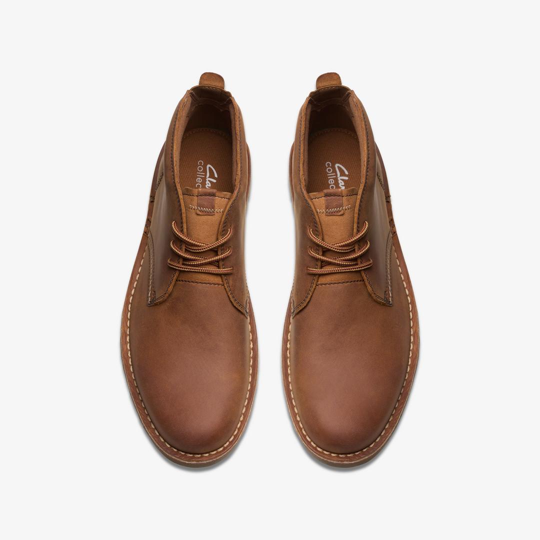 Mens Eastridge Mid Light Brown Leather Boots - Image 6