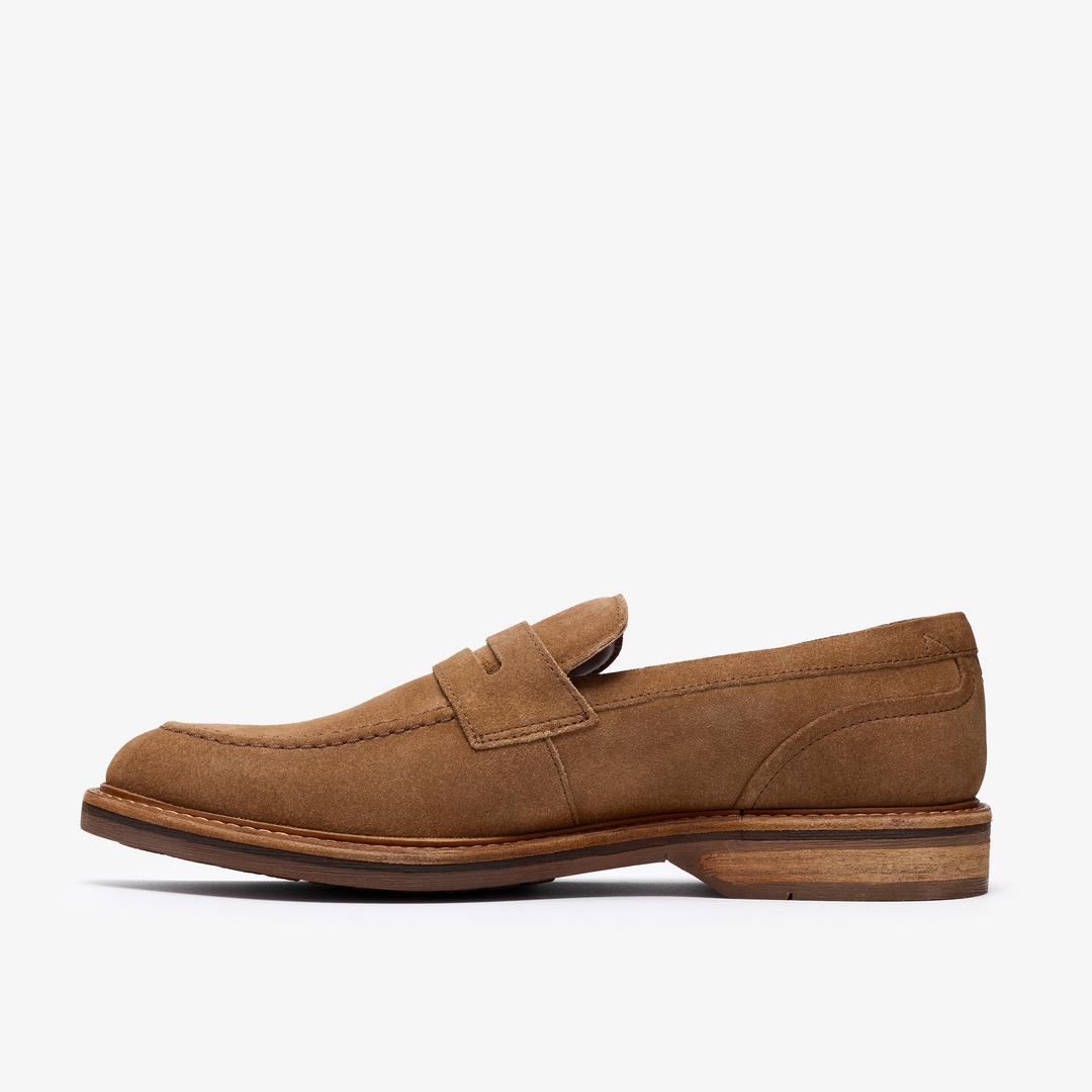 Mens Aldwin Step Tan Suede Loafers - Image 2
