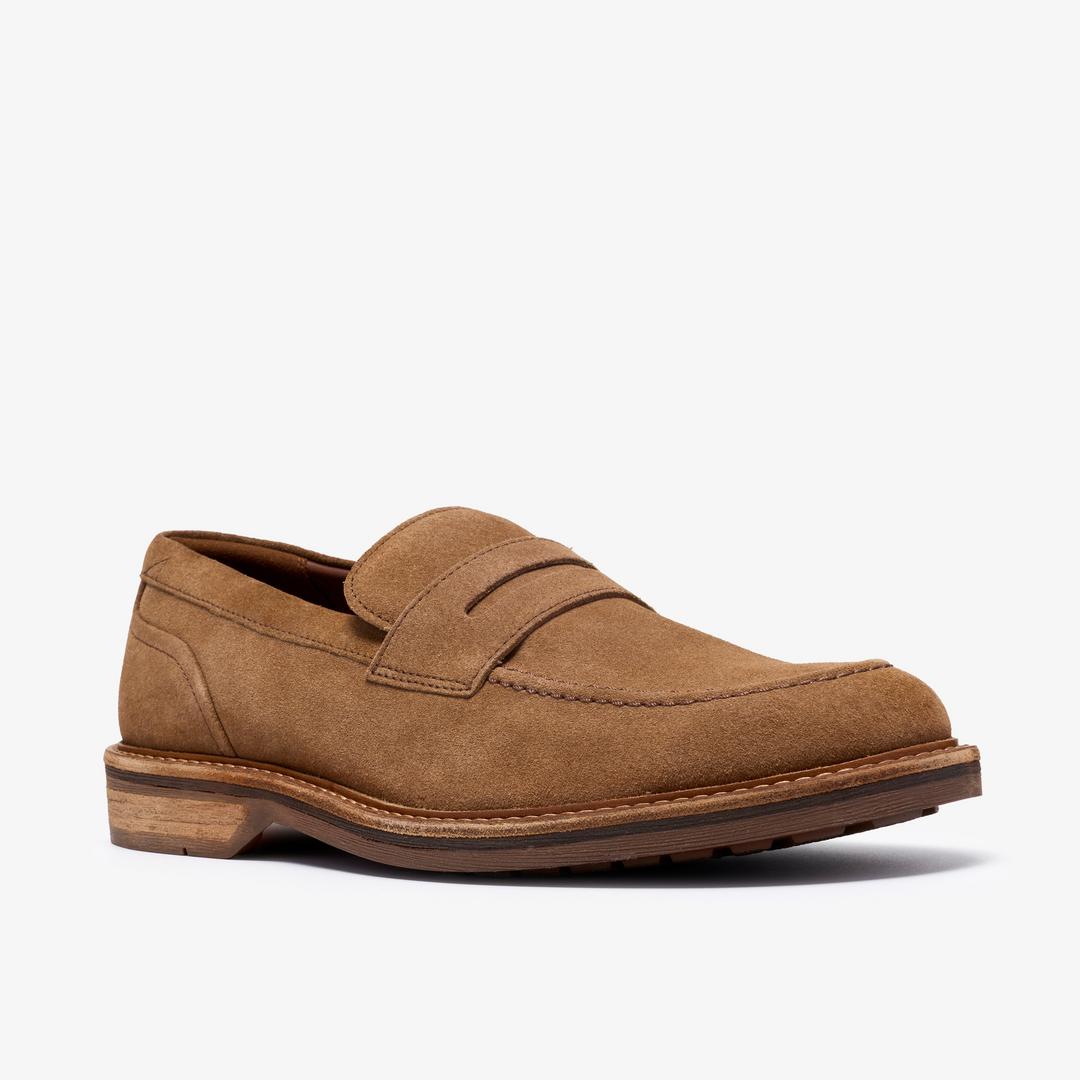 Mens Aldwin Step Tan Suede Loafers - Image 4