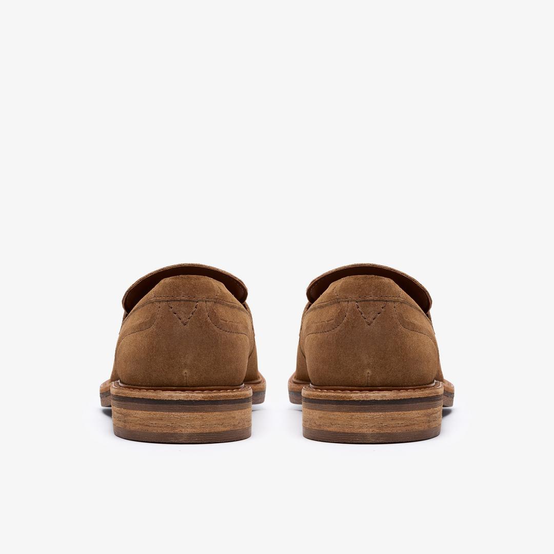 Mens Aldwin Step Tan Suede Loafers - Image 5