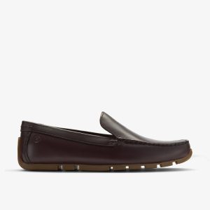 Mens Corsley Plain Dark Brown Leather Loafers