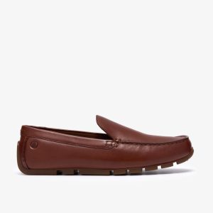 Mens Corsley Plain Tan Leather Loafers