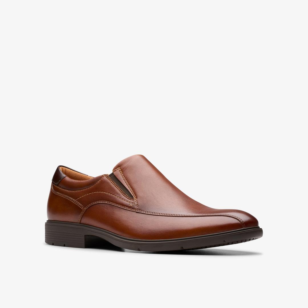 Mens Eldredge Step Dark Tan Leather Shoes - Image 4