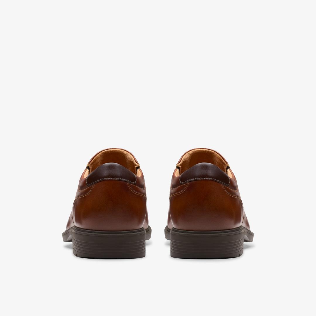 Mens Eldredge Step Dark Tan Leather Shoes - Image 5