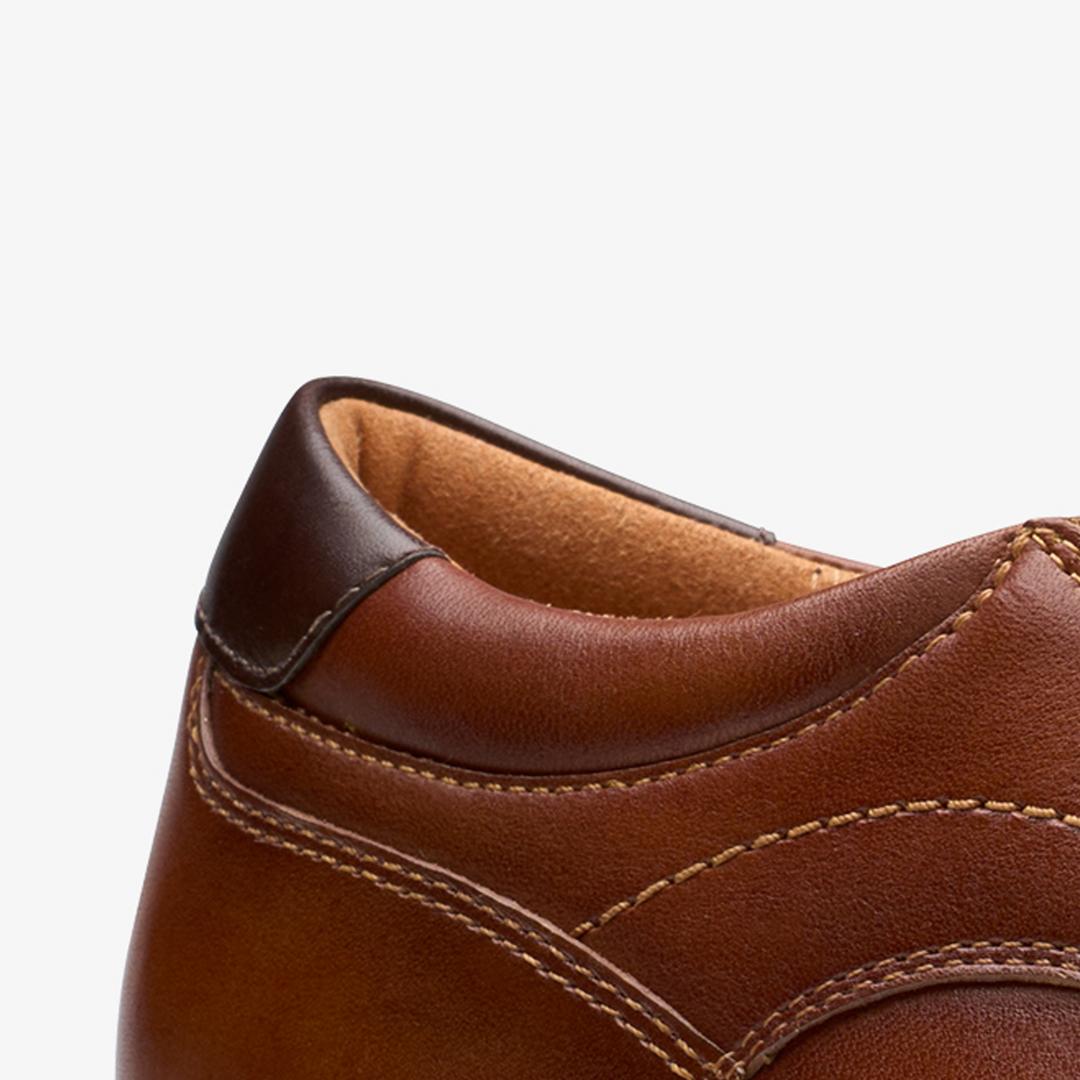 Mens Eldredge Step Dark Tan Leather Shoes - Image 7
