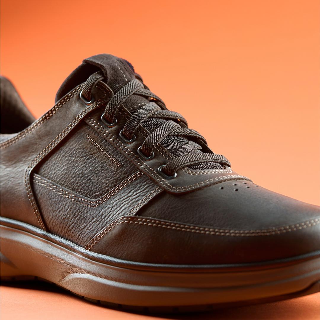 Mens Mullan Easy Dark Brown Leather Shoes - Image 3
