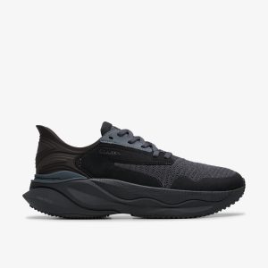 Pace Walk Men's Black Athleisure Shoes
