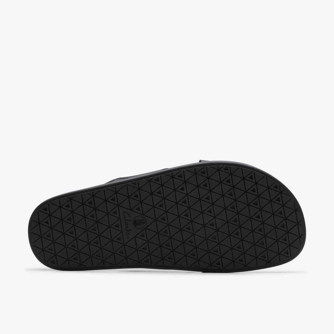 Mens Torford Cross Black Leather Flat Sandals - Image 4
