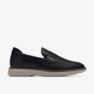 Mens Brantin Loafer Black Leather Loafers