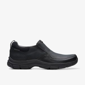 Men's Walpath Step Black Leather Loafers
