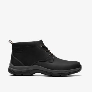 Mens Walpath Chukka Black Leather Boots