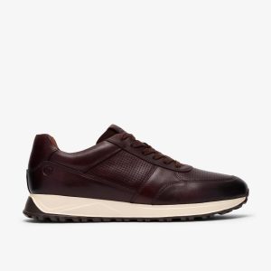 Mens Radwell Tie Brown Leather Sneakers