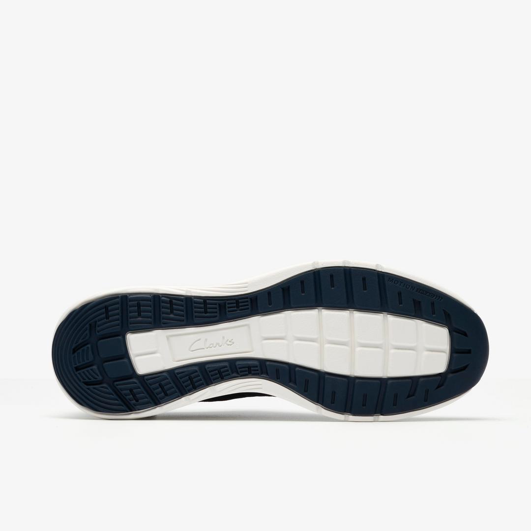Mens Motion Trek LT Navy Knit Sneakers - Image 3